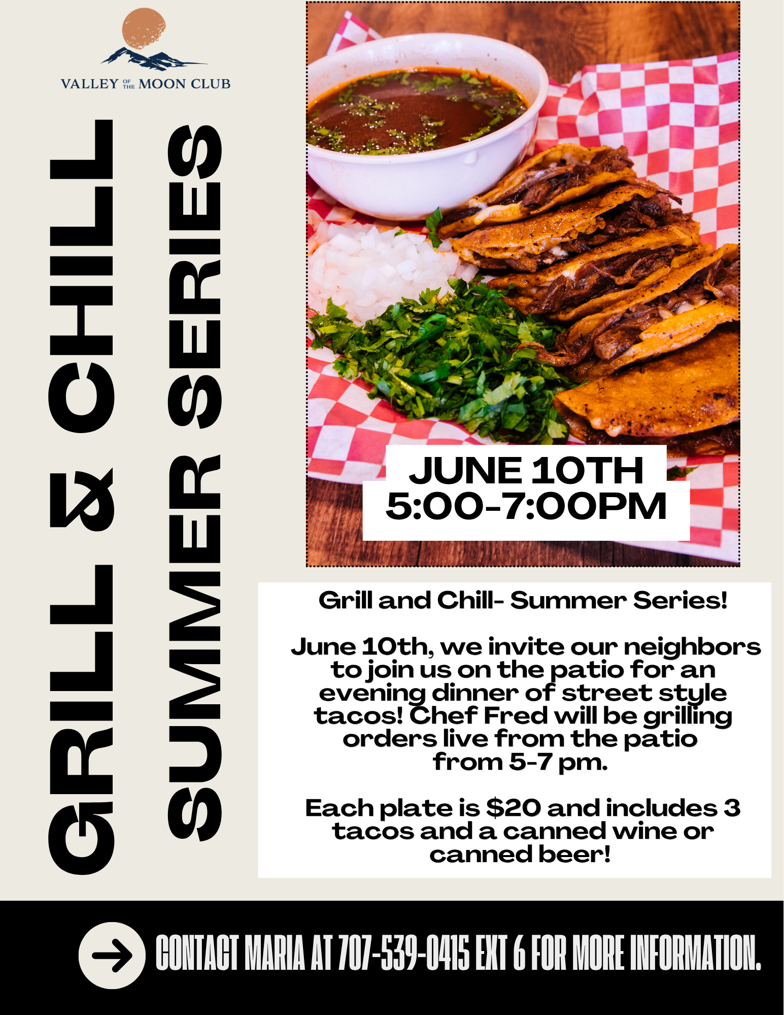 Grill Chill Summer Series VOM Flyer
