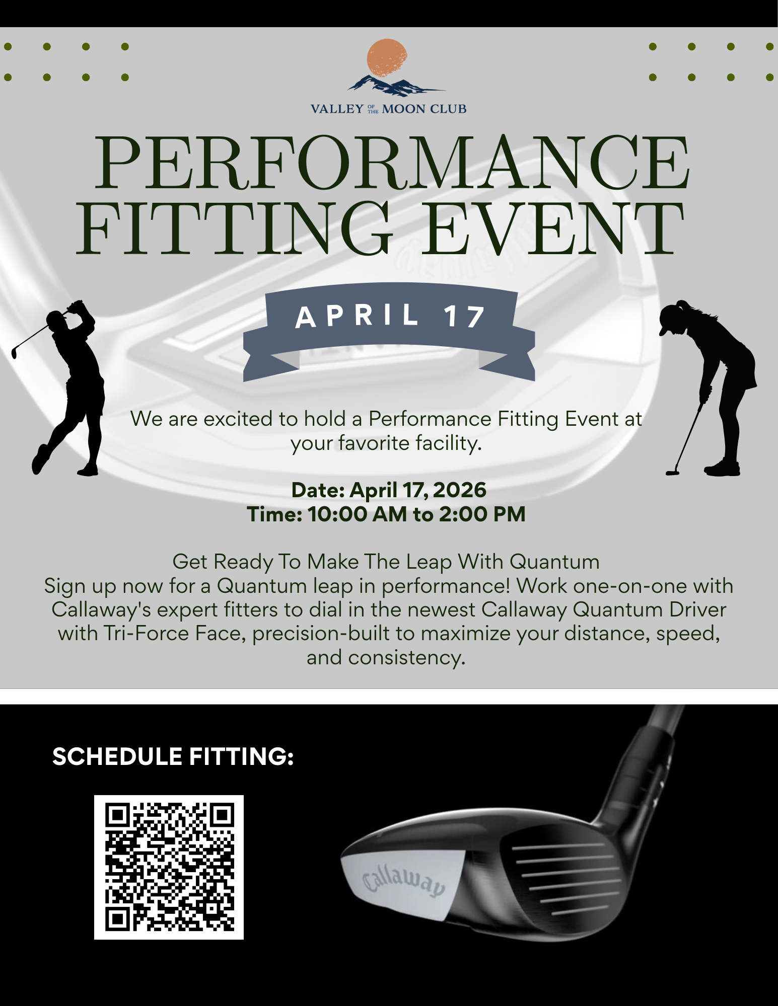 Performance Fitting Event VOM Flyer