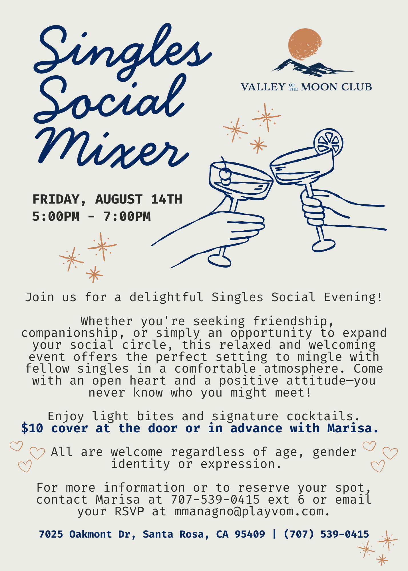 Singles Social Mixer VOM Flyer