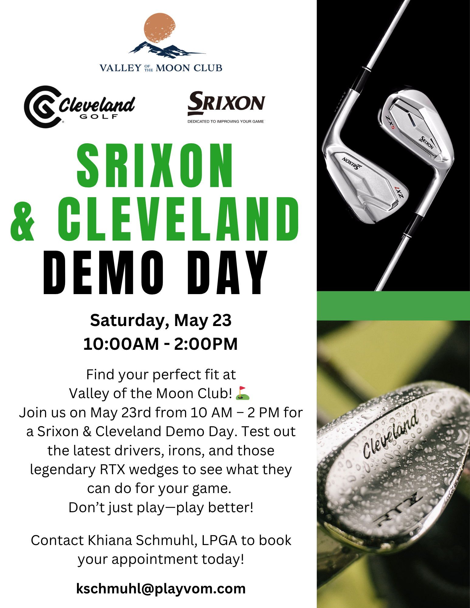 Srixon Cleveland Demo Day VOM Flyer