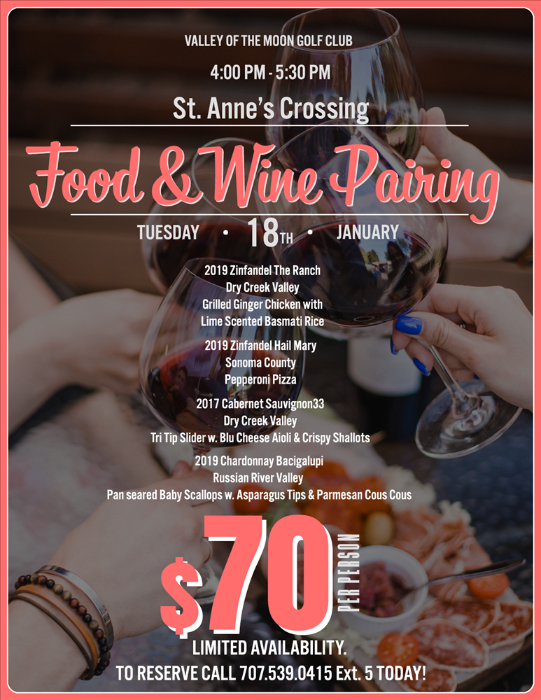 St Annes Wine Pairing Flyer 