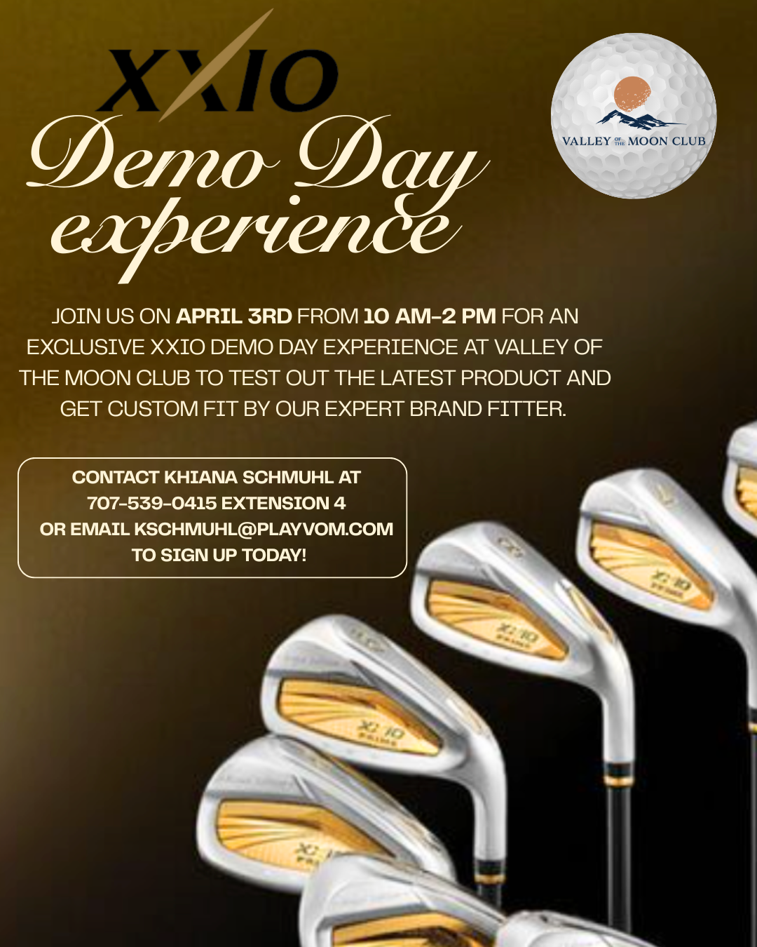 XXIO Demo Day VOM Flyer